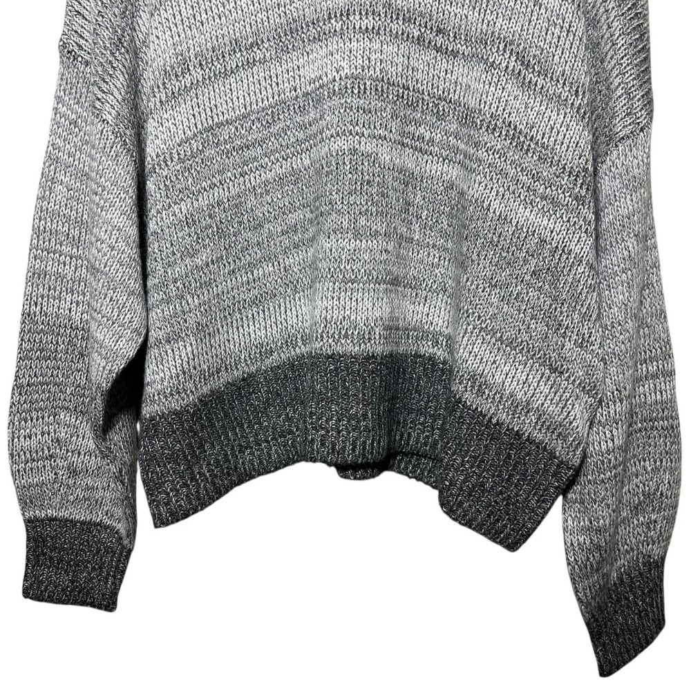 Splendid Collection Grey Mixed Knit Sweater Cashmere Wool Blend XL Cozy Fit - Picture 4 of 10